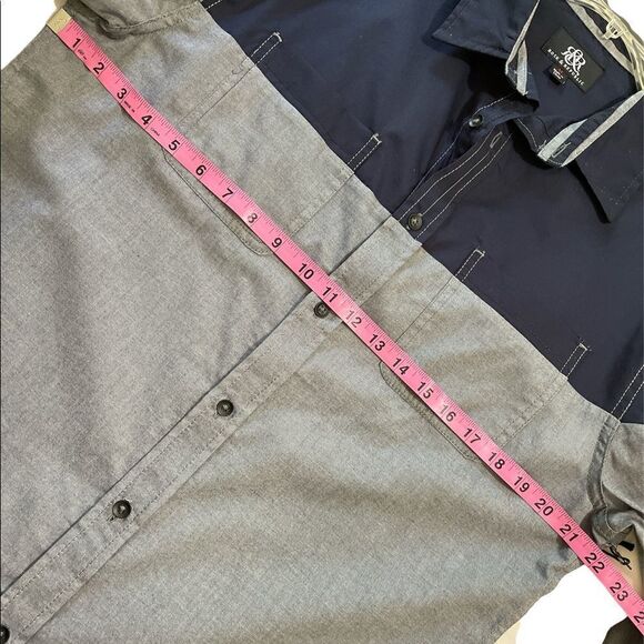 Blue colorblock long sleeve shirt - Picture 5 of 7